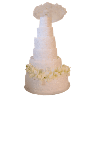 עוגת מגבות לבן